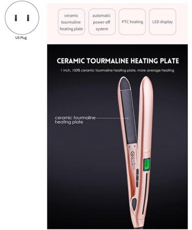 2-in-1 Hair Straightener & Curler - Professional Flat Iron with PTC Heat | US Plug Worldwide Shipping - Buy Online on GoSupps.com