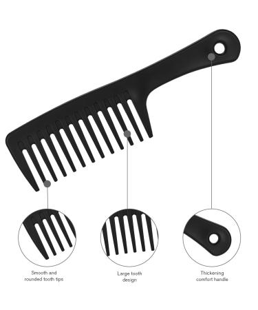 Kmchilj Anti-Knotting Wide Tooth Comb - Suitable for Wet and Dry Hair - Reduce Hair Loss - Anti-Static and Durable - Large Hair Tangling Comb (Black) - Buy Online on GoSupps.com