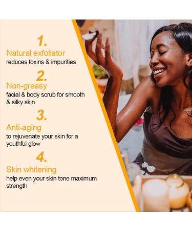 Kojic acid Scrub For Face and Body 8.8oz/ 250ml Purifying Exfoliating and Moisturizing Body Scrub by Oreola Naturals. - Buy Online on GoSupps.com