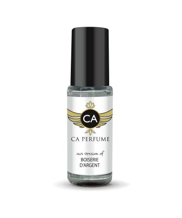 CA Perfume Impression of Boiserie D'argent For Women & Men Replica Fragrance Body Oil Dupes Alcohol-Free Essential Aromatherapy Sample Travel Size Concentrated Long Lasting Roll-On 0.14 Fl Oz/4ml-X1