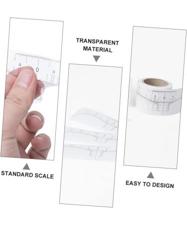 FRCOLOR 2 rolls Adhesive Scale Auxiliary Stencil Sticker Brow Disposable Cosmetics Measuring Woman Eyebrow 1 count (Pack of 1) Whitex2pcs - Buy Online on GoSupps.com