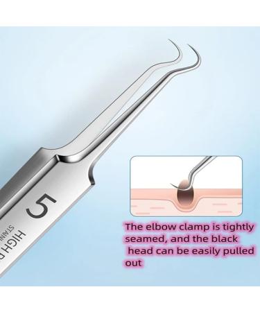 Facial Blackhead Remover Set Blackhead Remover Tools Professional Blackhead Extractor Tweezers Stainless Steel Black Head Remover for Nose Great for Skin Care (Beveled) - Buy Online on GoSupps.com