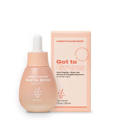 INH Got to Grow Hair Serum | Non-Greasy Caffeine Charged Biotin Boosted Vegan & Peptide Packed daily serum for Hair Density & Strengthening | 1oz