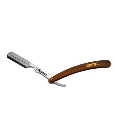 Buy CS-101 Brown Stainless Steel Barber Straight Edge Razor + 15 Astra Blades | Professional Shaving Tool for Smooth Finish - Buy Online on GoSupps.com