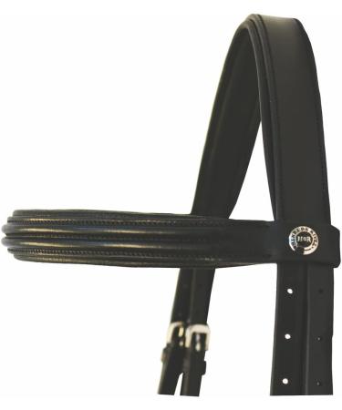 Henri de Rivel Black Padded Raised Dressage Bridle with Crank Noseband for Horse - Buy Online on GoSupps.com