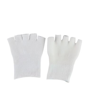 HAPINARY 1 Pair Gel Dry Cracked Heels Socks Cracked Foot Socks Open Toe Socks Thumb Bunion Corrector Five Finger Socks Silicone Socks Moisturising Foot Spa Socks White Moisturizing