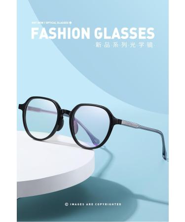 Buy SERONI TR90 Blue Light Blocking Glasses | Anti-UV Ray Round Frame for Men & Women | 52mm Computer & Reading Glasses - Buy Online on GoSupps.com