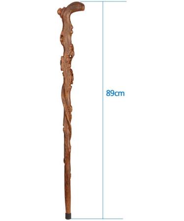 Mahogany Elderly Crutches Carved Non-Slip Wooden Lightweight Walker for Men and Women 89cm Crutches Hello Independence - Buy Online on GoSupps.com