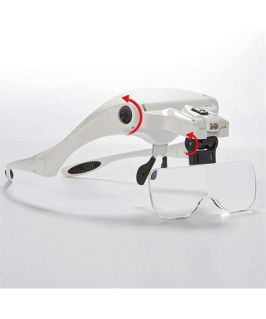 Head-Mounted High-Definition High-Powered Led Light Magnifier 5 Sets of Lenses Can Be Switched at Random Magnification Magnifying Glass - Buy Online on GoSupps.com
