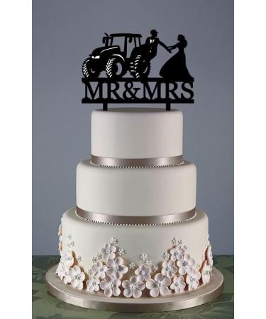 Funny Wedding Cake Topper - Bride Grabs Farmer Groom Who Just Got Off Tractor - Farmer Couple Cake Topper Mr&Mrs Wedding Cake Topper (Farmer) - Buy Online on GoSupps.com