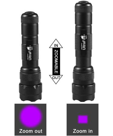 ULTRAFIRE UV LED Torch 395-405 nm Black Light Adjustable Focus Super Power Ultraviolet Flashlight Single Mode Mini UV Torch for Pet Urine Stain Curing UV Glue Leak Detector 502UV - Buy Online on GoSupps.com