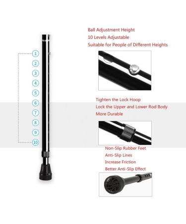 1 Pair of Forearm Crutches Crutches for Adults Comfortable Grip Crutches for Walking Heavy Duty Non-Slip Rubber Feet Mobility Aid for Elderly Seniors & Handicap Grey Decorate Lucky Star - Buy Online on GoSupps.com