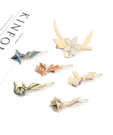 12PCS Genshin Hair Clips Metal Hair Pins Set- Diluc Xiao Mona Keqing Hutao Raiden Shogun Venti Zhongli Hair Barrettes Gift for Women - Buy Online on GoSupps.com