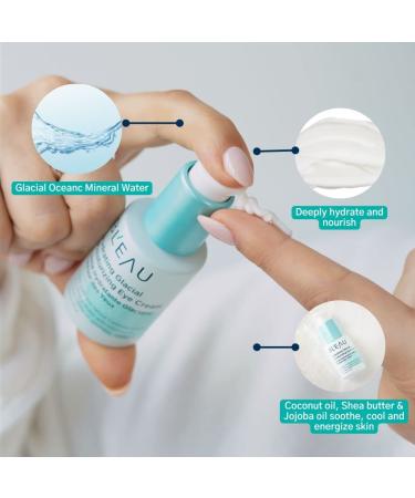 Bl Eau Hydrating Glacial Eye Cream | Deep Moisture & Refresh for Delicate Skin | Energizing Glacial Mineral Water & Coconut Oil | 15g - Buy Online on GoSupps.com