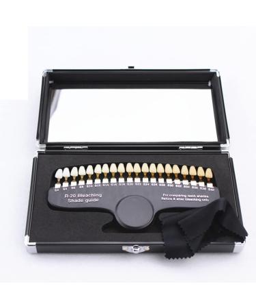 Teeth Whitening Shade Guide - 20 Colors Aluminum Chart with Mirror for Home & Travel Oral Care - Buy Online on GoSupps.com