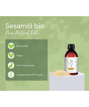 Pagra Natur Organic Virgin Sesame Massage Oil - 250ml | 1st Cold Pressed | Best for Skin & Relaxation - Buy Online on GoSupps.com