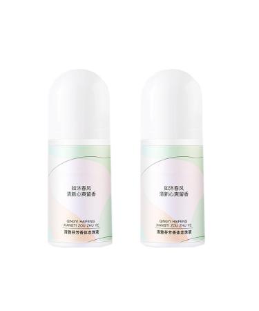 (2 Each) Underarm Deodorant Long Lasting Scent Deodorant Balm Roll-On Deodorant Stick Vegan, No Residue Fresh & Dry (1.69 Oz) (Foamy Spring)