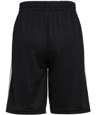adidas Youth 2-Pack 3 Stripes Shorts in Black/White & Dark Grey/Black - Size Large - Buy Online on GoSupps.com