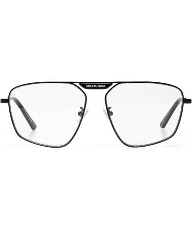 Buy iSHEEP Premium Blue Light Blocking Glasses for Men & Women - Stylish Oversized Square Aviator Frame with Anti Glare UV Filter (SIS-BL - Buy Online on GoSupps.com