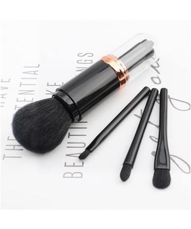 4 in 1 Makeup Brush Set Mwoot Portable Travel Lip Brush Foundation Blending Powder Brush Nail Art Dust Brush Retractable Mini Facial Cosmetic Makeup Tools (Black) - Buy Online on GoSupps.com