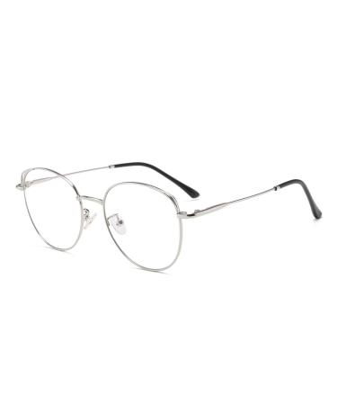 Blue light filter glasses anti blue light glasses computer glasses cat eye without prescription metal frame glasses pc gaming bluight filter uv block blue light glass ladies silver - Buy Online on GoSupps.com