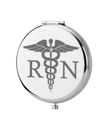 KEYCHIN Registered Nurse Pocket Mirror RN Nurse Gifts Compact Makeup Mirror For RN Nurse Graduation Rn Mirror