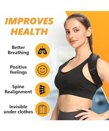 Back Straightener Posture Trainer for Posture Correction - with Adjustable Back Strap and Relief from Neck Shoulder and Upper Back Pain for Men and Women - Buy Online on GoSupps.com
