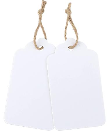 100Pcs White Kraft Paper Gift Tags with String - Blank Labeling Tags for Crafts, Weddings, Parties - 2.75 x1.57 inch - Buy Online on GoSupps.com