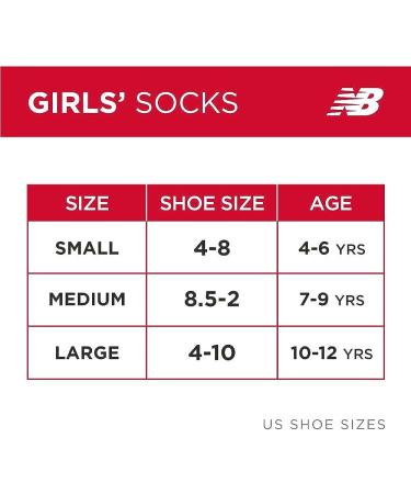 New Balance Girls' Cushion Low Cut Ankle Socks (16 Pack), Pure White - Size Large - Buy Online on GoSupps.com