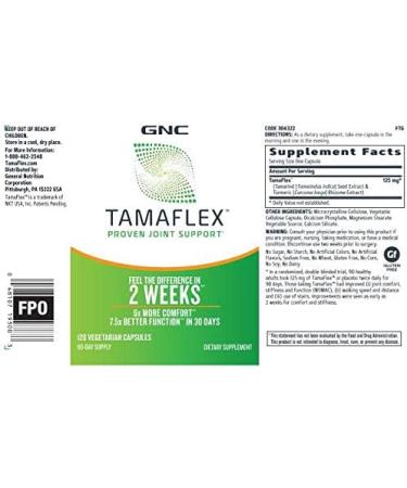 GNC TamaFlex Fast Acting Joint Support 120 Vegetarian Capsules - 120 Servings - Buy Online on GoSupps.com