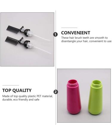 Lurrose 3pcs 130ml Hair Dye Bottle Root Comb Applicator Bottle Hair Coloring Dyeing Dispensing Bottle Container for Home Shop Scalp Treatment Perming Tools (Random Color) - Buy Online on GoSupps.com