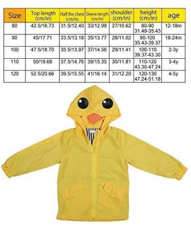 Cute Baby Duck Raincoat | Summer Waterproof Hooded Coat for Boys & Girls (Size 110) - Buy Online on GoSupps.com