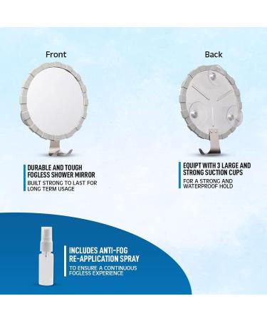 Jayour Heavy-Duty Fogless Shower Mirror | Anti-Fog Shaving Mirror with Razor Holder and Extra Solution - Buy Online on GoSupps.com