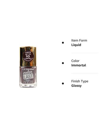 L.A. COLORS Color Last Nail Polish Immortal 1oz (CNP83) | Long-Lasting Formula - Buy Online on GoSupps.com