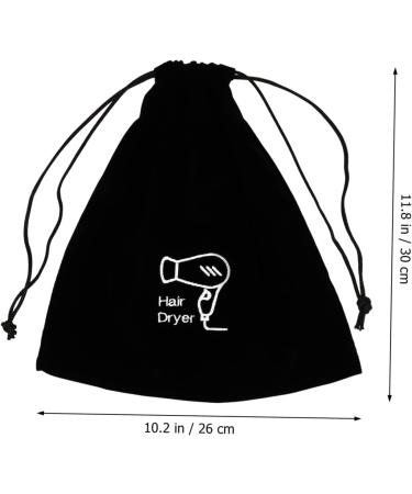 Healeved 8 Pcs Hair Dryer Storage Bag Jewelry Hair Dryer Bag Purse Organizer Pouches Tool Black Flannel - Buy Online on GoSupps.com
