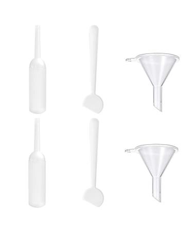 MORICOH Travel bottle set accessories travel gadgets 2 pieces funnels 2 pieces spatulas 2 pieces pipette travel accessories