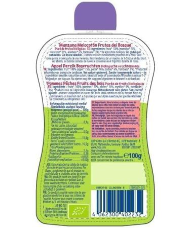  HiPP HiPP Organic - Multi-fruit pouch - Tiger pouches of Peach Apple and Organic Forest Fruits - 100 g - No Added Sugar - Contains - Buy Online on GoSupps.com