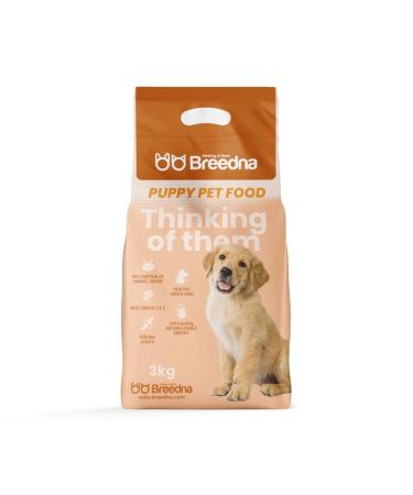 BREEDNA - Puppy Premium 3 kg | Food for Dogs Puppies | Pregnancy and Lactation | 90% animal proteins and Omega 3 and 6 Fatty Acids | Food for Dogs from the First Month of Life.