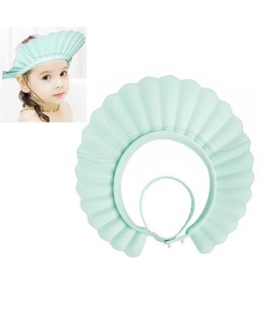 Baby Shower Cap Bath Visor Protection Silicone Adjustable Safe Shower Bathing Cap for Infants Toddler Baby Kids Children (6 Months-12 Years Old Haze Blue)