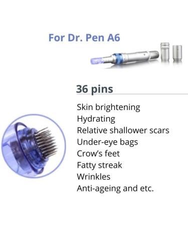 Dr. Pen Ultima A6 Replacement Cartridges - (20 PACK) - 36 Pins Bayonet Slot - Disposable Replacement Parts - Buy Online on GoSupps.com