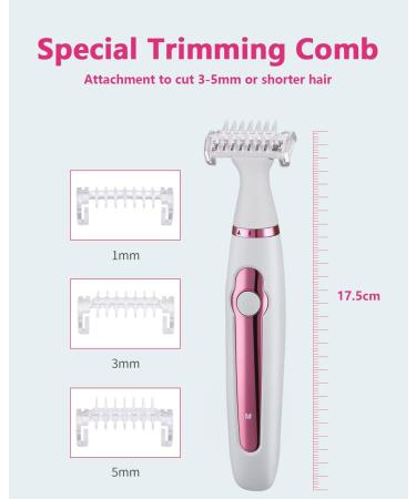 Rechargeable Womens Trimmers Kit 6 in 1 Electric Shaver for Women Armpit Eyebrow Hair Removel Waterproof Hair Remover Set with Bikini Trimmer/Nose Hair Trimmer Women Grooming Tools - Buy Online on GoSupps.com