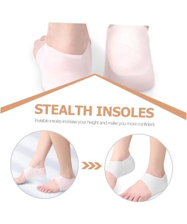 FOMIYES Height Increase Insoles - 2 Pairs Invisible Detachable Heel Pads for Unisex | Skin-Friendly Comfort - Buy Online on GoSupps.com
