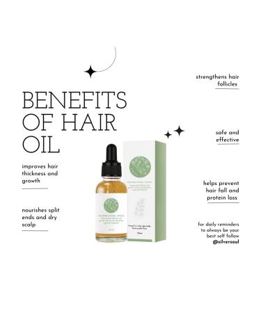Silver Soul 100% Pure Organic Hair Growth Oil | All-Natural & International Shipping - Buy Online on GoSupps.com