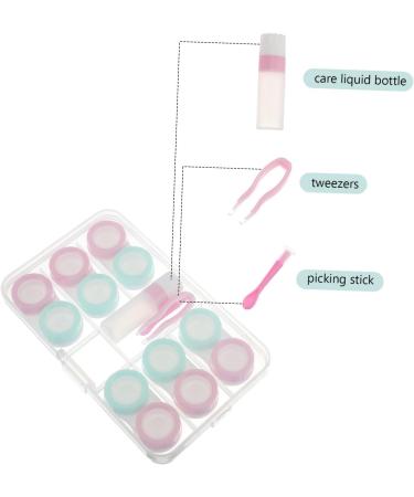 Lurrose 4-Piece Travel & Home Mini Eye Care Set - Eye Soak Remover with Creative Case & Lens Holder | Perfect for International Shipping - Buy Online on GoSupps.com