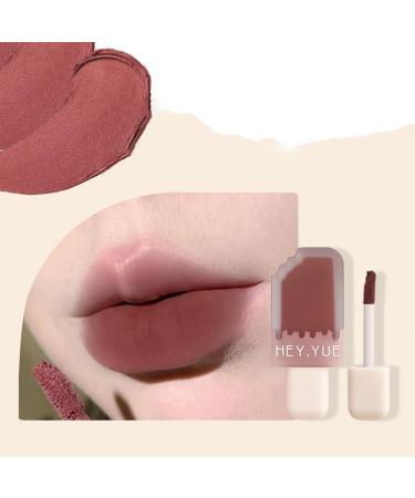 Biwwubik 6 lipgloss Velvet Satin Lipstick Lip Ice Cream Lip Glaze Waterproof Long Lasting Beauty Woman Lips - Buy Online on GoSupps.com