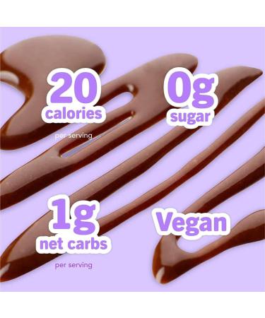 Enlightened Keto Chocolate Syrup - Gluten-Free, Vegan, Kosher, Sugar-Free - 20 Calories, 1 Net Carb - Zero Sugar Syrup for Ice Cream, Coffee, Pancakes - 15 oz - Buy Online on GoSupps.com