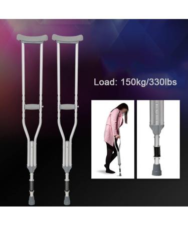 Sturdy Aluminum Crutches Adjustable Underarm Crutches with Damped Spring Lightweight Walking Sticks Unisex Walking Sticks Independence - Buy Online on GoSupps.com