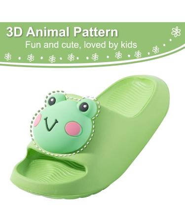 Flat Flops: Kids' Frog Green Summer Slippers - Anti-Slip Shower & Beach Sandals for Parent-Child Fun - Buy Online on GoSupps.com