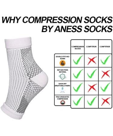 Buy Ccache Stunor & Connecy Neuropathy Socks - Calming Compression Socks for Pain Relief | 3 Pairs (L-XL) - International Shipping Available - Buy Online on GoSupps.com