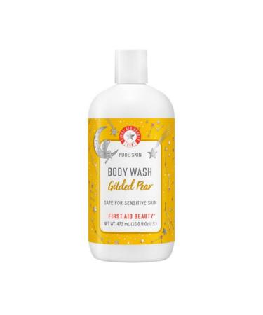 First Aid Beauty FAB Pure Skin Body Wash Gilded Pear Holiday Collection Deep Cleansing Limited Edition 16 Fl oz